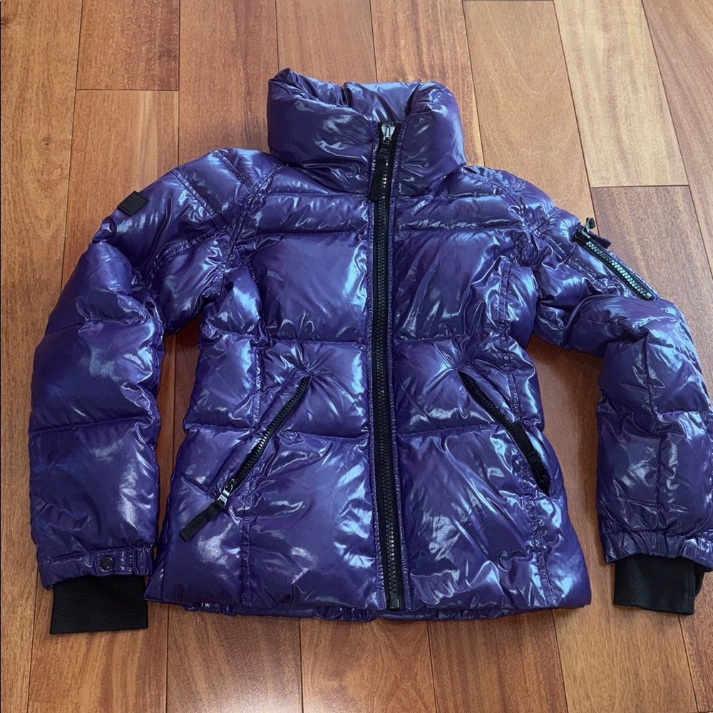 SAM Girl's Freestyle Down Puffer Metallic Purple Jacket Size 12